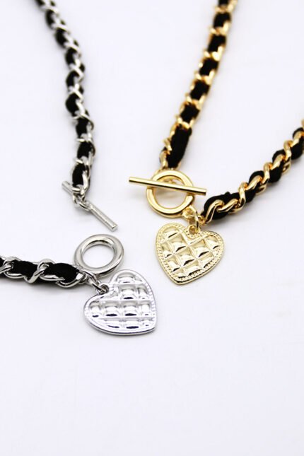 Black Chain Heart Necklace